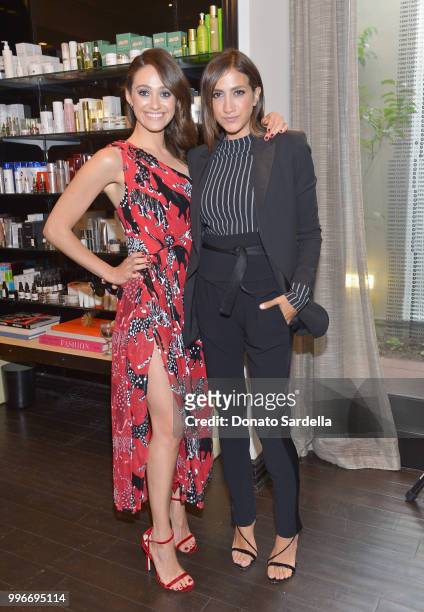 Emmy Rossum and Mandana Dayani attend Beats by Dre for VIOLET GREY Party on July 11, 2018 in Los Angeles, California.
