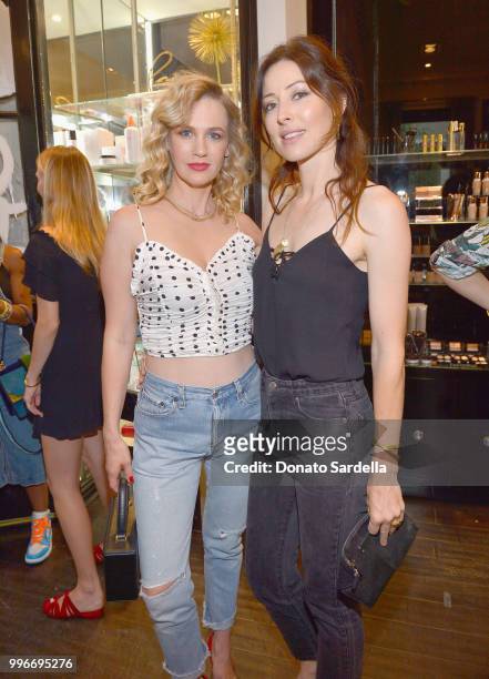 January Jones and Alexandra Edenborough attend Beats by Dre for VIOLET GREY Party on July 11, 2018 in Los Angeles, California.