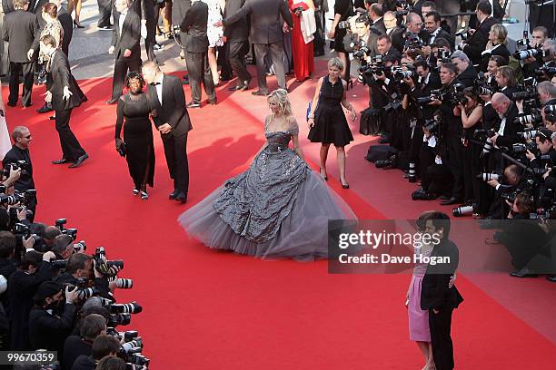 Adriana Karembeu attends "Biutiful" Premiere at the Palais des Festivals during the 63rd Annual Cannes Film Festival on May 17, 2010 in Cannes,...