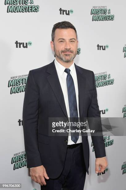 Jimmy Kimmel attends Bobcat Goldthwait's Misfits & Monsters Premiere Event at The Hollywood Roosevelt Hotel on July 11, 2018 in Hollywood,...