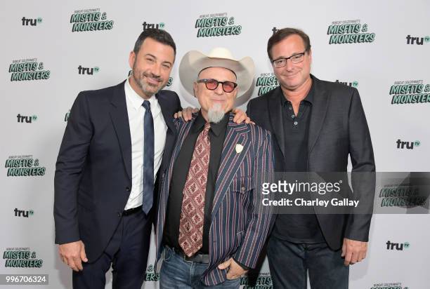 Jimmy Kimmel, Creator/Executive Producer/Writer Bobcat Goldthwait, and Bob Saget attend Bobcat Goldthwait's Misfits & Monsters Premiere Event at The...
