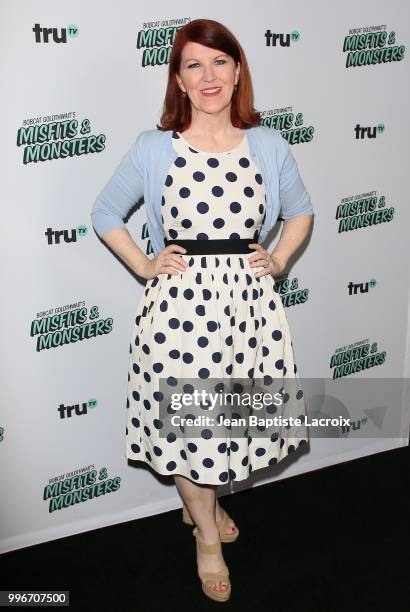 Kate Flannery attends the premiere of truTV's "Bobcat Goldthwait's Misfits & Monsters" held at Hollywood Roosevelt Hotel on July 11, 2018 in...