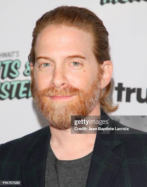 Seth Green attends the premiere of truTV's "Bobcat Goldthwait's Misfits & Monsters" held at Hollywood Roosevelt Hotel on July 11, 2018 in Hollywood,...