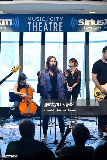 Recording Artist Francesca Battistelli performs live on SiriusXM's The Message Channel 63 in Music City Theatre at SiriusXM Studios on July 11, 2018...