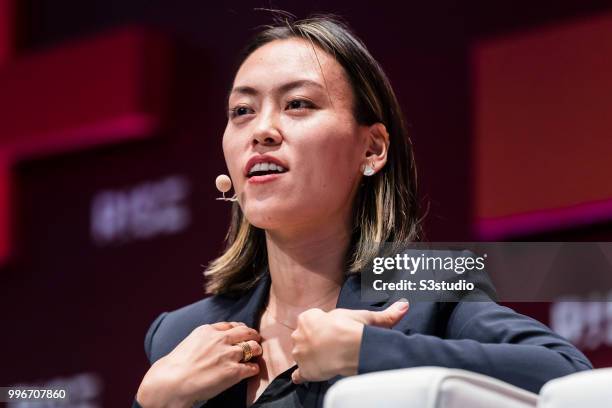 Reina Nakamura, partner of Start Today Ventures, attends the Day 3 of the RISE Conference 2018 at Hong Kong Convention and Exhibition Centre on July...
