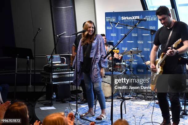 Recording Artist Francesca Battistelli performs live on SiriusXM's The Message Channel 63 in Music City Theatre at SiriusXM Studios on July 11, 2018...