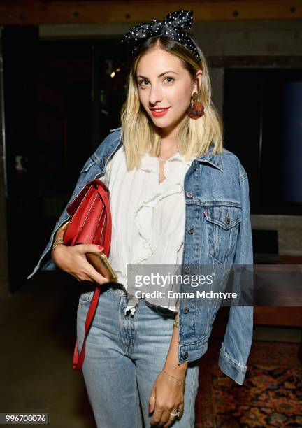 Emily Schuman attends the Finery App launch party hosted by Brooklyn Decker at Microsoft Lounge on July 11, 2018 in Culver City, California.