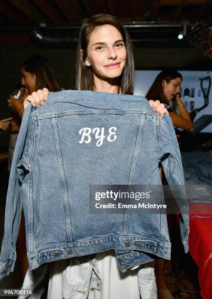 Lindsey Kraft attends the Finery App launch party hosted by Brooklyn Decker at Microsoft Lounge on July 11, 2018 in Culver City, California.