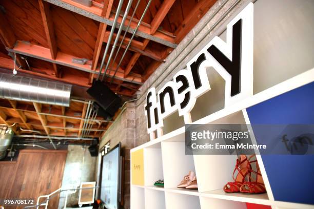 General view of the atmosphere during the Finery App launch party hosted by Brooklyn Decker at Microsoft Lounge on July 11, 2018 in Culver City,...