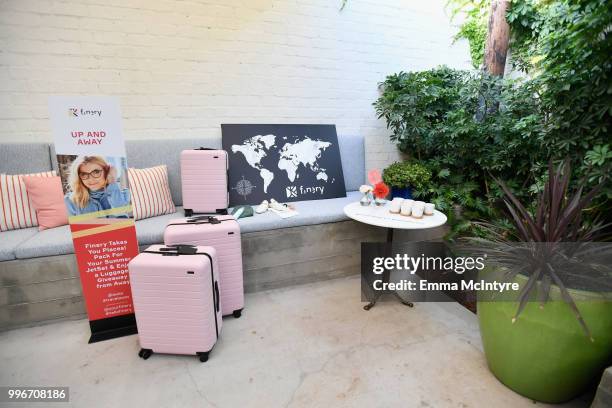 General view of the atmosphere during the Finery App launch party hosted by Brooklyn Decker at Microsoft Lounge on July 11, 2018 in Culver City,...