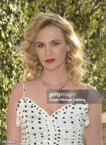 January Jones attends the Beats By Dre for Violet Grey party on July 11, 2018 in West Hollywood, California.