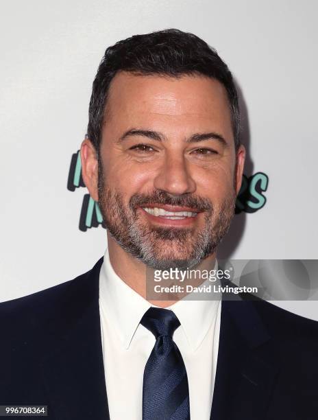 Host Jimmy Kimmel attends the premiere of truTV's "Bobcat Goldthwait's Misfits & Monsters" at the Hollywood Roosevelt Hotel on July 11, 2018 in...