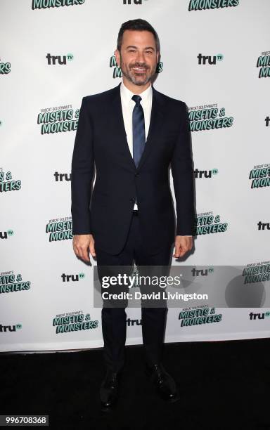 Host Jimmy Kimmel attends the premiere of truTV's "Bobcat Goldthwait's Misfits & Monsters" at the Hollywood Roosevelt Hotel on July 11, 2018 in...