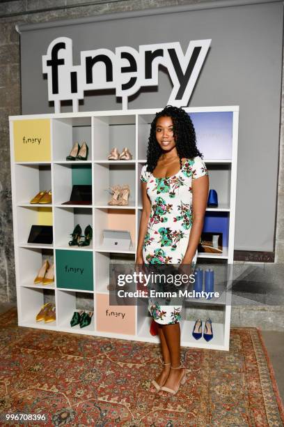 Guest attends the Finery App launch party hosted by Brooklyn Decker at Microsoft Lounge on July 11, 2018 in Culver City, California.