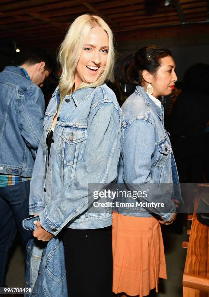 Guests attend the Finery App launch party hosted by Brooklyn Decker at Microsoft Lounge on July 11, 2018 in Culver City, California.