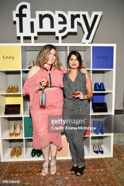 Guests attend the Finery App launch party hosted by Brooklyn Decker at Microsoft Lounge on July 11, 2018 in Culver City, California.