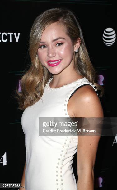 Actress Brec Bassinger attends the screening of A-24's "Hot Summer Nights" at the Pacific Theatres at The Grove on July 11, 2018 in Los Angeles,...