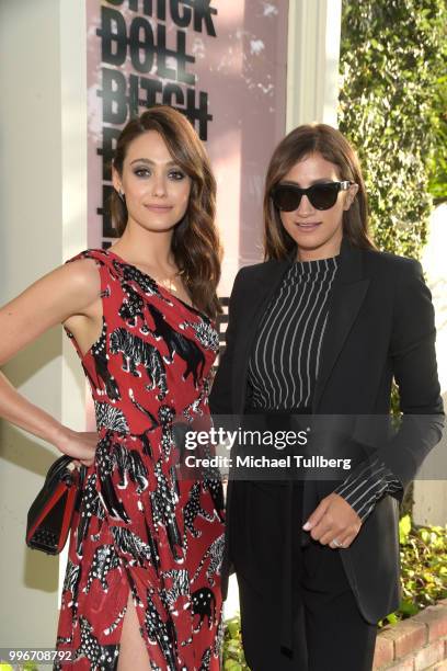 Emmy Rossum and Mandana Dayani attend the Beats By Dre for Violet Grey party on July 11, 2018 in West Hollywood, California.