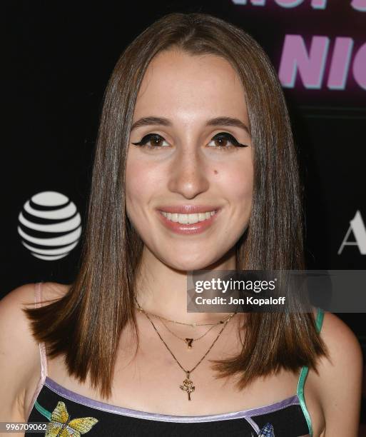 Harley Quinn Smith attends the Los Angeles special screening of "Hot Summer Nights" at Pacific Theatres at The Grove on July 11, 2018 in Los Angeles,...