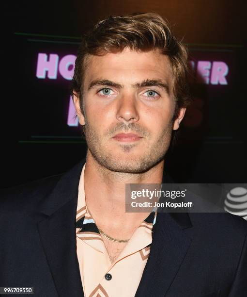 Alex Roe attends the Los Angeles special screening of "Hot Summer Nights" at Pacific Theatres at The Grove on July 11, 2018 in Los Angeles,...