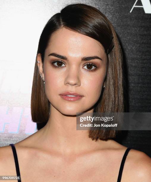 Maia Mitchell attends the Los Angeles special screening of "Hot Summer Nights" at Pacific Theatres at The Grove on July 11, 2018 in Los Angeles,...