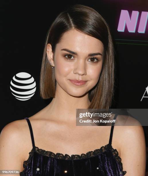 Maia Mitchell attends the Los Angeles special screening of "Hot Summer Nights" at Pacific Theatres at The Grove on July 11, 2018 in Los Angeles,...