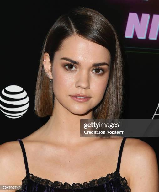 Maia Mitchell attends the Los Angeles special screening of "Hot Summer Nights" at Pacific Theatres at The Grove on July 11, 2018 in Los Angeles,...