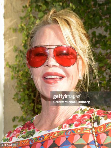 Melanie Griffith attends the Beats By Dre for Violet Gray party on July 11, 2018 in West Hollywood, California.