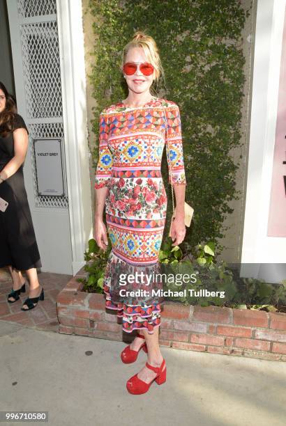 Melanie Griffith attends the Beats By Dre for Violet Gray party on July 11, 2018 in West Hollywood, California.