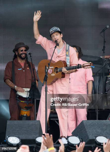 Jason Mraz is seen at 'Jimmy Kimmel Live' on July 11, 2018 in Los Angeles, California.