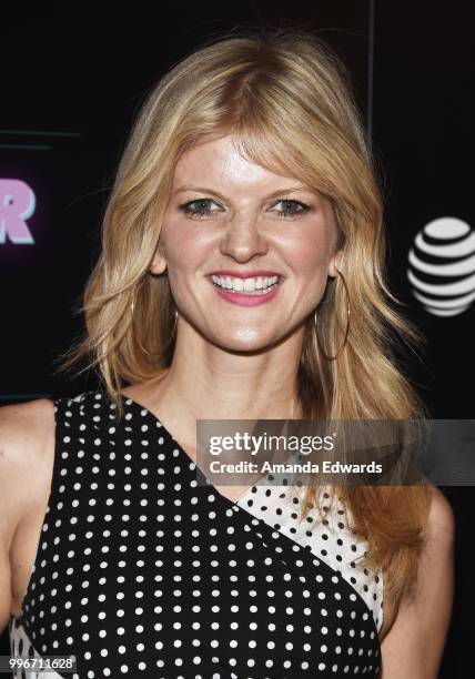 Actress Arden Myrin arrives at the Los Angeles special screening of "Hot Summer Nights" at the Pacific Theatres at The Grove on July 11, 2018 in Los...