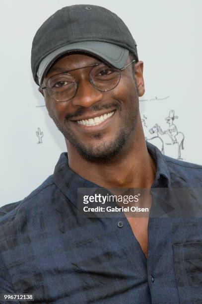 Aldis Hodge arrives to the Amazon Studios premiere of "Don't Worry, He Wont Get Far On Foot" at ArcLight Hollywood on July 11, 2018 in Hollywood,...