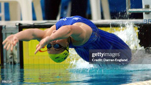 Giaan Rooney of Australia in action in the women's 50 metre Backstroke at the Chandler Aquatic centre during the Goodwill Games in Brisbane,...