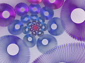 Gear wheels. Fractal abstraction. Abstract futuristic background, business concept