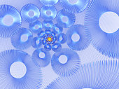 Gear wheels. Fractal abstraction. Abstract futuristic background, business concept