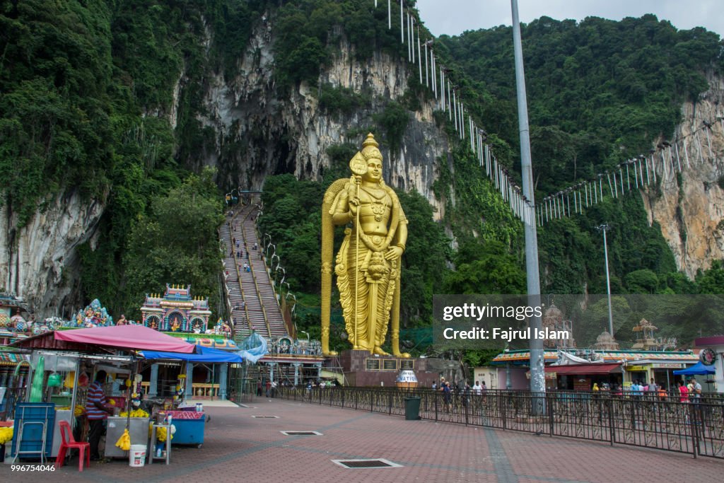 Batu Caves with the Murugan statue