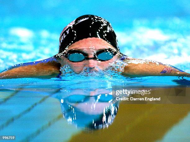 Kristen Caverly of the United States in action in the women's 200 metre Breaststroke at the Chandler Aquatic centre during the Goodwill Games in...