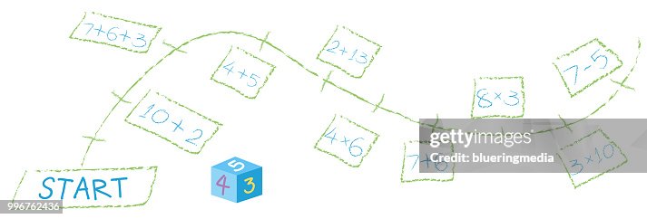 Maths Path Vector A Math Calculation Path Game High-Res Vector Graphic - Getty Images
