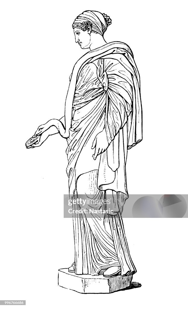 Hygieia , was one of the Aeclepiadae; the sons and daughters of the god of medicine, Asclepius, and the goddess of healing, Epione