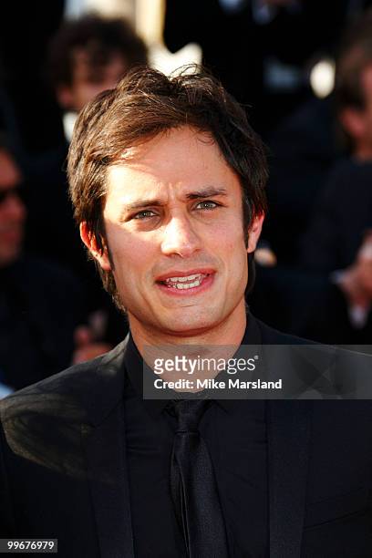 Gael Garcia Bernal attends the Biutiful Premiere at the Palais des Festivals during the 63rd International Cannes Film Festival on May 17, 2010 in...