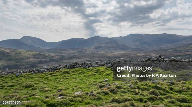 hills and mountains near conwy, snowdonia, north wales - kearton stockfoto's en -beelden