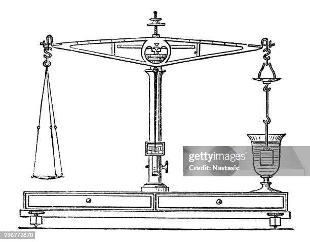 bildbanksillustrationer, clip art samt tecknat material och ikoner med hydrostatisk balans skala - hydrometer