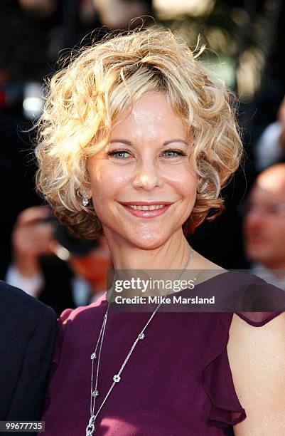 Meg Ryan attends the premiere of 'Countdown to Zero' held at the Palais des Festivals during the 63rd Annual International Cannes Film Festival on...