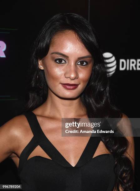 Entertainment reporter Alexis Joy arrives at the Los Angeles special screening of "Hot Summer Nights" at the Pacific Theatres at The Grove on July...