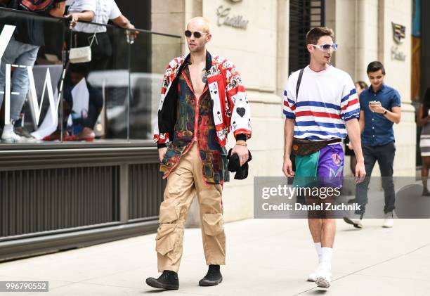 Guests are seen outside the Death to Tennis show during the 2018 New York City Men's Fashion Week on July 11, 2018 in New York City.