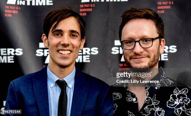 Gabriel Judet-Weinshel and Akiva Schaffer arrive at the "7 Splinters In Time" Premiere at Laemmle Music Hall on July 11, 2018 in Beverly Hills,...