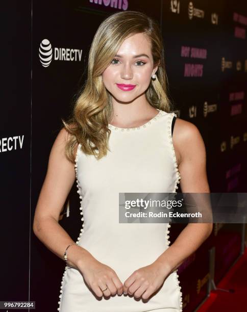 Brec Bassinger arrives at the screening of A24's "Hot Summer Nights" at Pacific Theatres at The Grove on July 11, 2018 in Los Angeles, California.