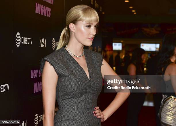 Maika Monroe arrives at the screening of A24's "Hot Summer Nights" at Pacific Theatres at The Grove on July 11, 2018 in Los Angeles, California.
