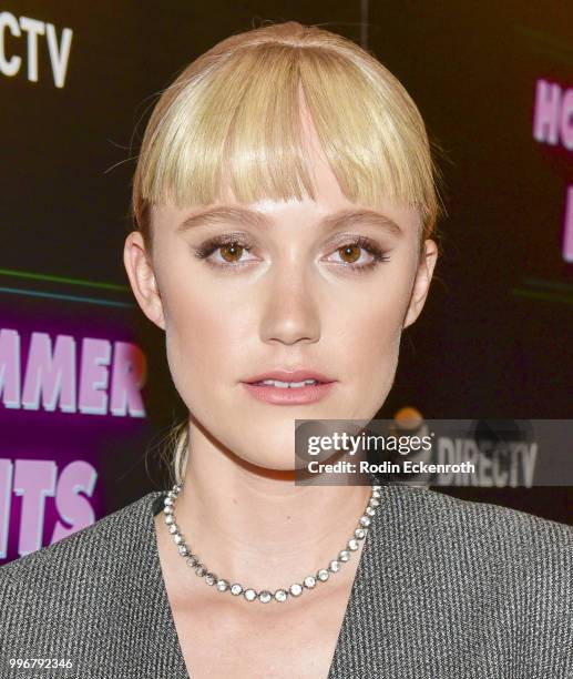 Maika Monroe arrives at the screening of A24's "Hot Summer Nights" at Pacific Theatres at The Grove on July 11, 2018 in Los Angeles, California.