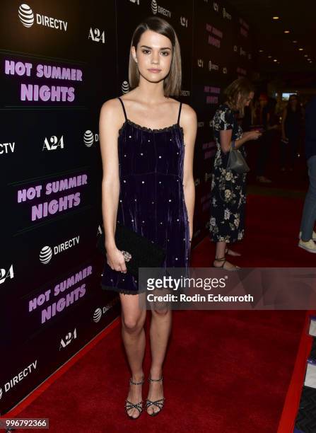 Maia Mitchell arrives at the screening of A24's "Hot Summer Nights" at Pacific Theatres at The Grove on July 11, 2018 in Los Angeles, California.